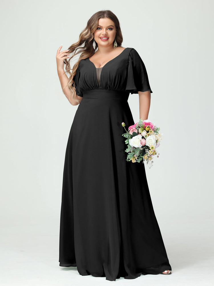 plus size black bridesmaid dresses